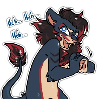 Telegram sticker 😈 Wonderkat lion