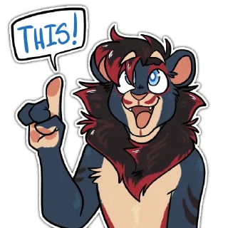 Video sticker 👆 Wonderkat lion