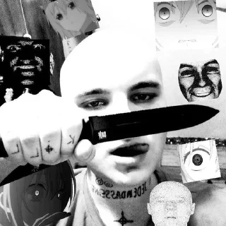 Telegram sticker 🔪 Егор няшка М.К.У ❤️