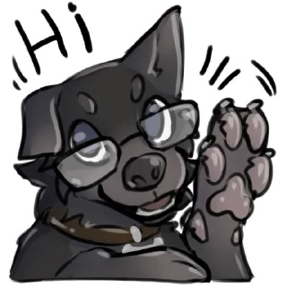 Video sticker 😃 Weredog Grey NSFW (by FA/amiel)