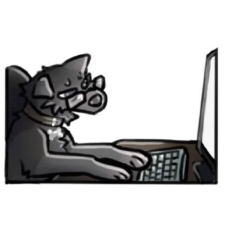 Telegram sticker 🤓 Weredog Grey NSFW (by FA/amiel)