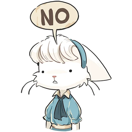 Telegram sticker 🙅‍♀️ chpic.su • @Premium_Stikers | Кошечка Мия