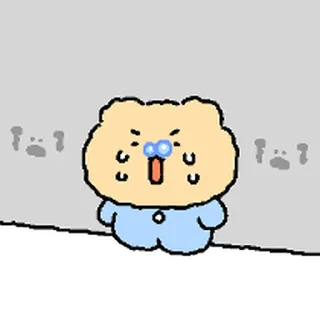 Telegram sticker ⭐ 아기 망그러진 곰 2 @moe_sticker_bot