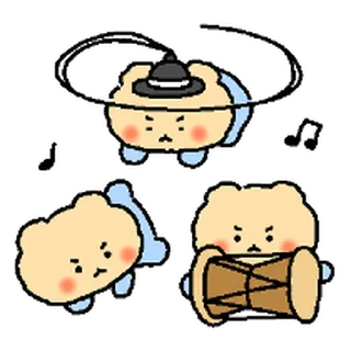 Telegram sticker ⭐ 아기 망그러진 곰 2 @moe_sticker_bot