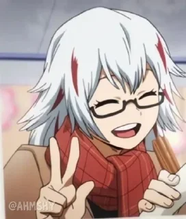 Telegram sticker ❄ - ᗷY @ahMshY 𓉮 . Fuyumi Todoroki