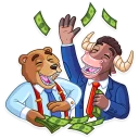 Telegram sticker 🤑 Bull & Bear