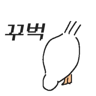 Telegram sticker 👍 @KakaoEmoji 백작둘기의 정중한 하루