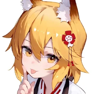 Sticker 👄 Лисчк Снеко и ушастики-хвостатики
