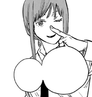 Телеграм стикер 😉 Makima from @somewherechannel