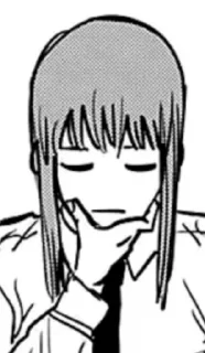 Телеграм стикер 🤔 Makima from @somewherechannel