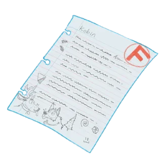 Telegram sticker 📝 Basic Kobin by @CeruDraws