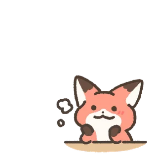 Telegram sticker 💬 커플 보송보송 빨강여우 By @KakaoEmoticon