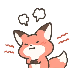 Telegram sticker 💬 커플 보송보송 빨강여우 By @KakaoEmoticon