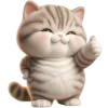 Sticker 👍 Полосатый котёнок 2 @Nyasticks