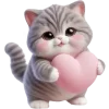Sticker 🫶 Полосатый котёнок 2 @Nyasticks