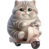 Sticker 🛵 Полосатый котёнок 2 @Nyasticks