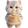 Sticker 🥞 Полосатый котёнок 2 @Nyasticks