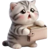 Sticker 😭 Полосатый котёнок 2 @Nyasticks