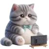 Sticker 📺 Полосатый котёнок 2 @Nyasticks