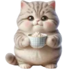 Sticker ☕️ Полосатый котёнок 2 @Nyasticks