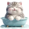 Sticker 🛁 Полосатый котёнок 2 @Nyasticks