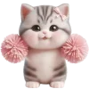 Sticker ✊ Полосатый котёнок 2 @Nyasticks