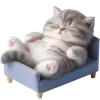 Sticker 😴 Полосатый котёнок 2 @Nyasticks
