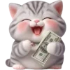 Sticker 💷 Полосатый котёнок 2 @Nyasticks