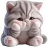 Sticker 😞 Полосатый котёнок 2 @Nyasticks