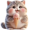 Sticker 🍦 Полосатый котёнок 2 @Nyasticks