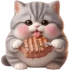 Sticker 😋 Полосатый котёнок 2 @Nyasticks