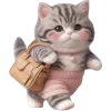 Sticker 💼 Полосатый котёнок 2 @Nyasticks