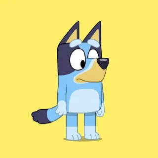 Telegram stiker ❔ Bluey Animated