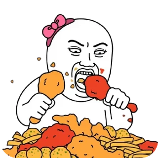 Telegram sticker 💬 오늘의 짤 #짤 지내봅시다 By @KakaoEmoticon