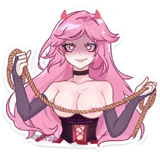 Telegram sticker 😈 Cиерин 18+ @vkstikks + @Yoosh0kk