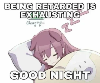 Telegram sticker 😴 Riley's Fuckpack (@emofaggotpu :: @fStikBot