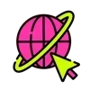 Sticker 😁 Pink Emoji