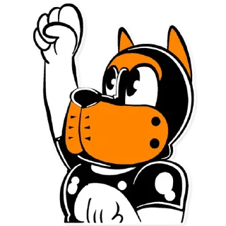 Sticker 🖐 Rubber TheNibbles - Orange Edition