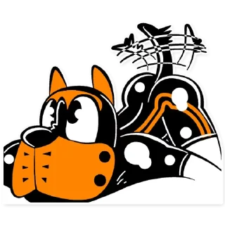 Video sticker 😀 Rubber TheNibbles - Orange Edition