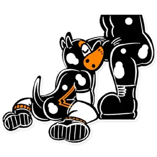 Telegram sticker 👟 Rubber TheNibbles - Orange Edition