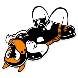 Telegram sticker 💍 Rubber TheNibbles - Orange Edition