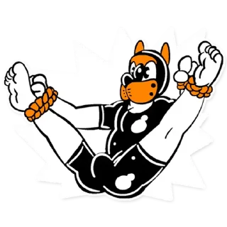 Telegram sticker ⛓ Rubber TheNibbles - Orange Edition