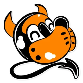 Telegram sticker 😈 Rubber TheNibbles - Orange Edition