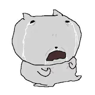 Video sticker 😭 움직이는 작은 회색 고양이 2 @moe_sticker_bot