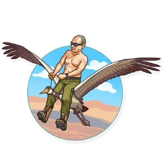 Telegram stiker 🏃‍♂️ Putin