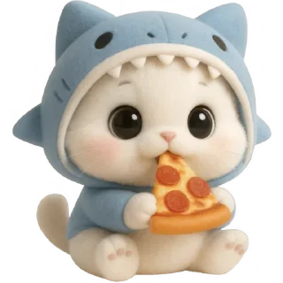 Telegram sticker 🍕 Пушистый Акулёнок @Nyasticks