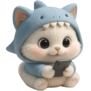 Video sticker 📱 Пушистый Акулёнок @Nyasticks