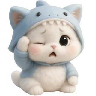 Telegram sticker 😮‍💨 Пушистый Акулёнок @Nyasticks