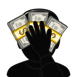 Sticker 💵 Black Emoji @TgEmodziBot