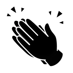 Sticker 👏 Black Emoji @TgEmodziBot